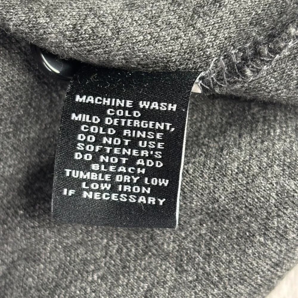 Straight Down‎ Pullover Men Large Grey Henley Mock Neck 1/4 Button Golf Sweater